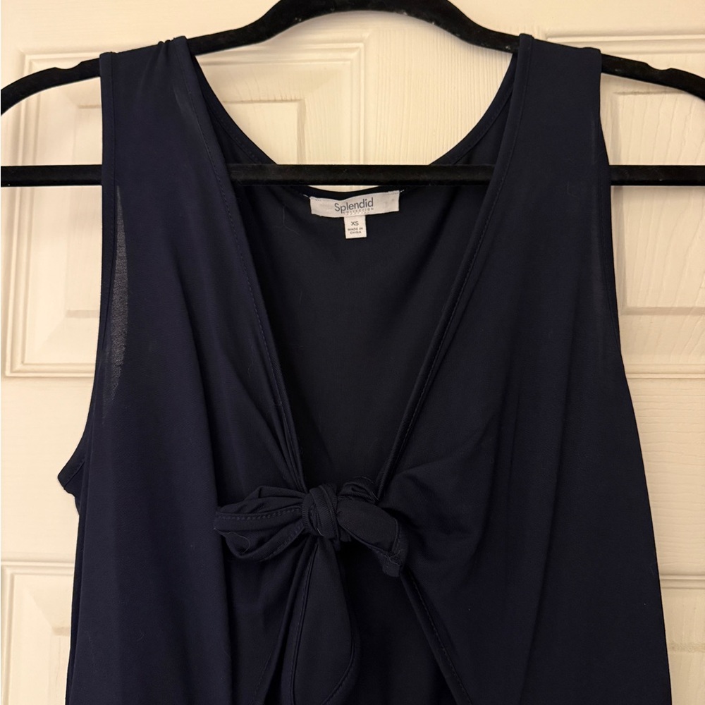 Splendid Reversible Tie-Front Midi Dress